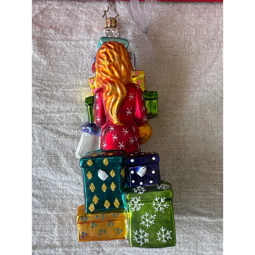 Christopher Radko Shoppers Paradise Glass Christmas Ornament Gift Box